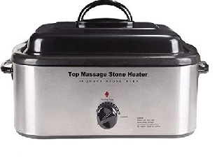 Hot Stone heater with manual control +  thermostat + gloves and scoop spoon 